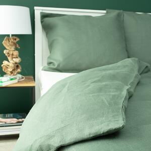 Linen bed clothing 200x200 green