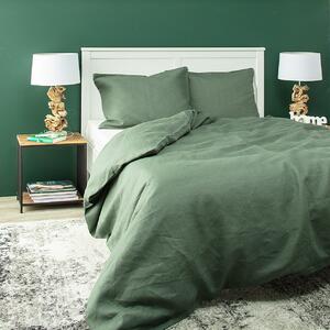 Linen bed clothing 200x200 green