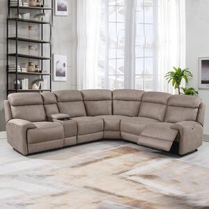Campbell 2 Seater Electric Reclining Sofa with Integrated Wireless Charger and Speakers Beige