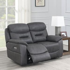 Leroy 2 Seater Electric Recliner Sofa Grey
