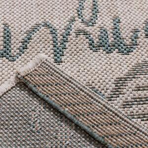 Cottage Letters Wool/Spa Blue Area Rug 60x180cm