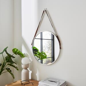 Hanging Mirror 50cm Tan