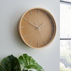 Woven Clock 40cm Wood (Brown)