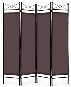 Costway 4-Panel Folding Room Divider with Detachable Cloth for Home