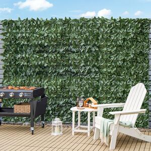 Costway 3 x 1M Artificial Hedge Ivy Leaf with Leaves for Garden-Size 1