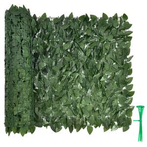 Costway 3 x 1M Artificial Hedge Ivy Leaf with Leaves for Garden-Size 1