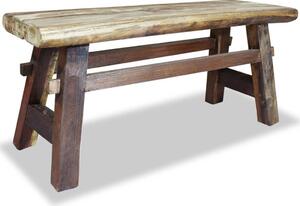 Bench Mixed Recycled Wood and Solid Teak 100x28x43 cm