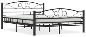Bed Frame Black Steel 140x200 cm