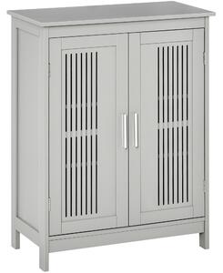 Kleankin Modern Bathroom Floor Cabinet - Grey