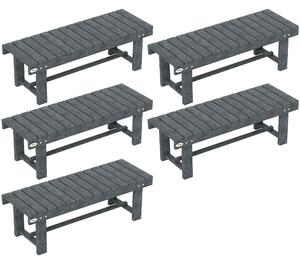 Outsunny 2-Seater Garden Wooden Bench, Grey