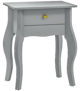 HOMCOM French Style Side Table with Drawer - Grey