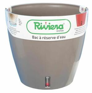Plant pot Riviera Eva Taupe Circular Ø 46 cm