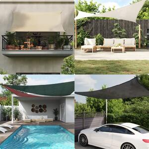 Sunshade Sail 160 g/m² Cream 4x7 m HDPE