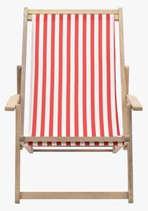 Rest-Easy Deck Chair in Red Stripe