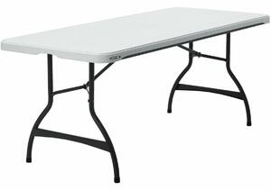 Folding Table Lifetime White Rectangular Steel Plastic 182 x 76 x 73,5 cm