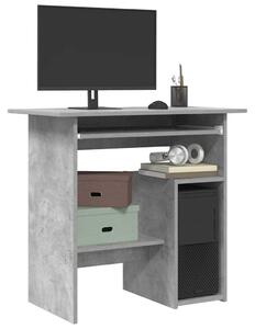 Desk Concrete Grey 80x45x74 cm Engineered Wood