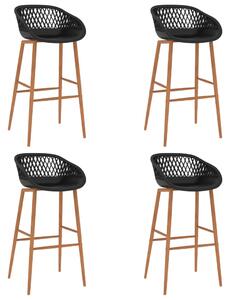 Bar Chairs 4 pcs Black