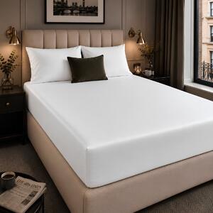 Ackly Bamboo - White Fitted Sheet, Single