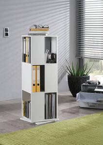 FMD Rotating Filing Cabinet Open 34x34x108 cm White