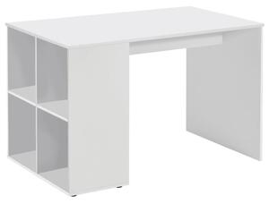 FMD Desk with Side Shelves 117x72.9x73.5 cm White