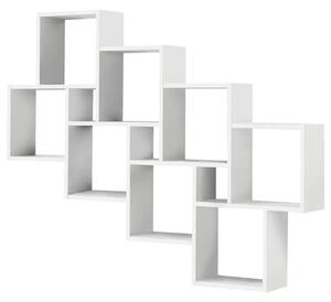 FMD Wall-Mounted Shelf with 11 Compartments White