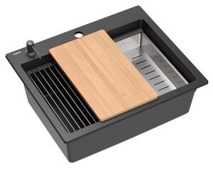 Granite sink KURT 110 WORKSTATION Black