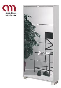 Scarpiera slim con specchio 12 paia Art.754SPFU