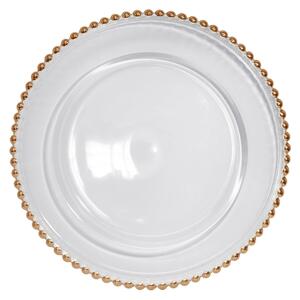 Beaded Charger Plate 33cm Gold