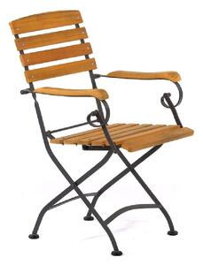 Noah Wooden Folding Arm Chair In Oak