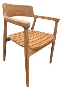 Joplin Wooden Dining Arm Chair In Teak