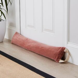 Velvet Draught Excluder Rosewood Red