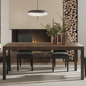 Edison Large Wooden Dining Table With Metal Legs In Mercure Oak