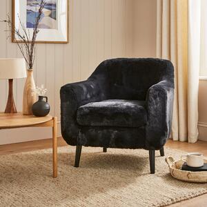 Eddie Supersoft Faux Fur Tub Chair Dusk (Grey)