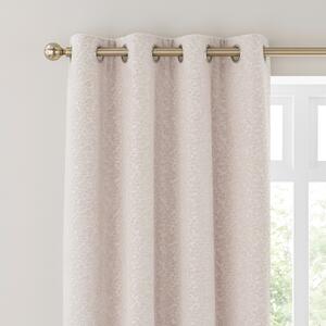 Odetta Cut Velvet Thermal Eyelet Curtains Sandstone