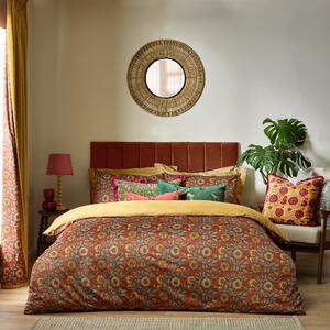 Portobella Cranbrook Velvet Duvet Cover and Pillowcase Set Red