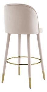 Bellucci Counter stool - Chalk - Brass Caps