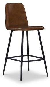 Ally Buffalo Analine Leather Vintage Bar Stools | Grey or Brown