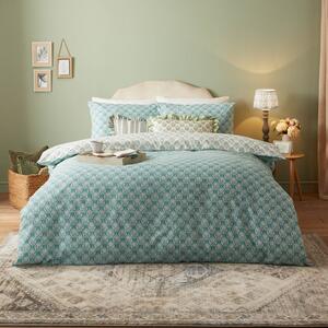 Riviera Krissa Block 144 Thread Reversible Duvet Cover & Pillowcase Set