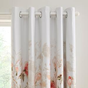 Evelyn Rose Coral Blackout Eyelet Curtains Coral