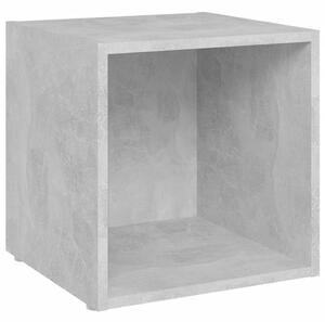 TV Cabinet Concrete Grey 37x35x37 cm Engineered Wood