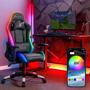 X Rocker Agility Compact RGB Office Gaming Chair with Neo Motion Sync LED Black/Red/Blue