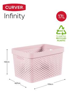 Curver Infinity Large Storage Basket, Pink Pink