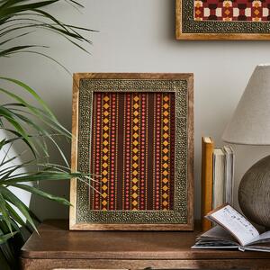 Detailed Gold Metal Wooden Edge Photo Frame Gold