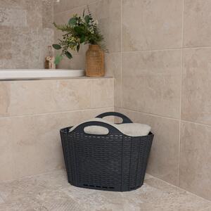 Addis 20L Fold Flat Laundry Basket Charcoal (Grey)