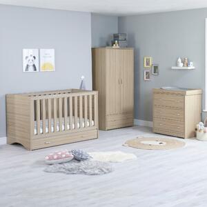 Babymore Veni 3 Piece Nursery Furniture Set Natural