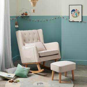Babymore Lux Nursing Chair with Stool Cream