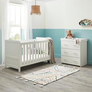 Babymore Caro 2 Piece Nursery Furniture Set White