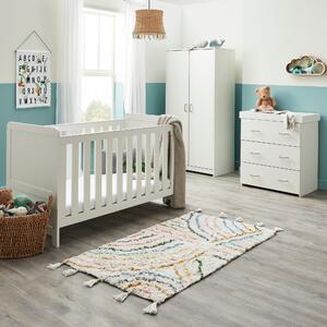 Babymore Caro 3 Piece Nursery Furniture Set White