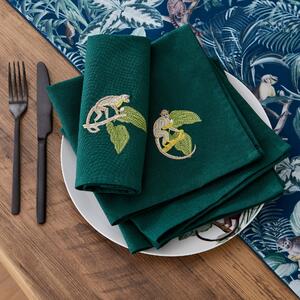 Set of 4 Jungle Luxe Napkins Green
