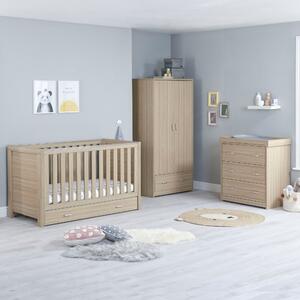 Babymore Luno 3 Piece Nursery Furniture Set Natural